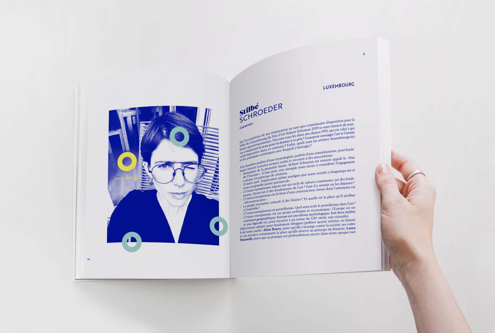 Mise en page dynamique du livre dédié au Prix d'Art Robert Schuman 2019