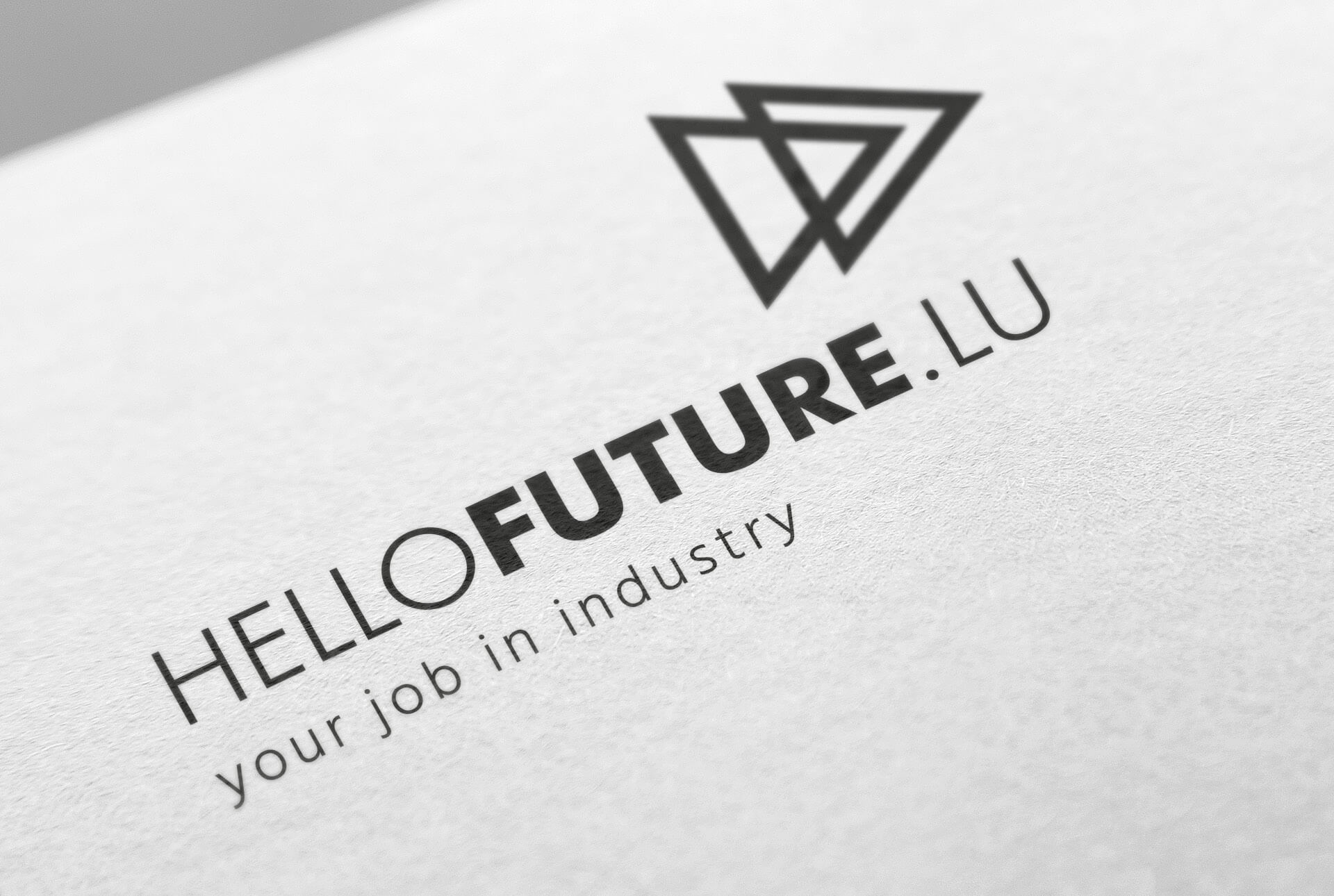 Logotype et slogan de la campagne Hellofuture, réalisée par l'agence Comed