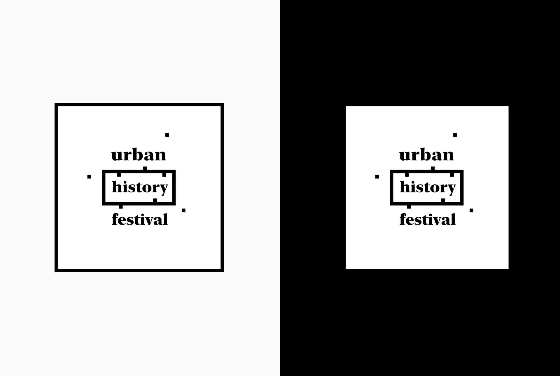 Développement du logo de l'Urban History Festival à partir d'une carte vue d'en haut