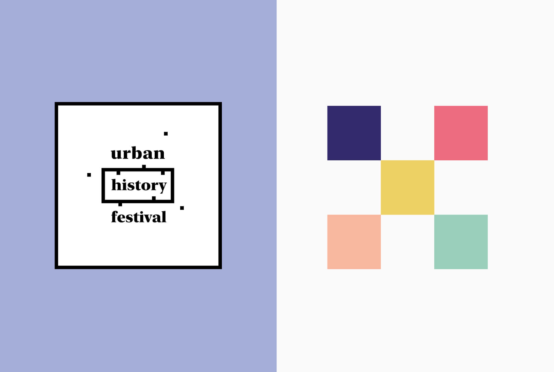 Couleurs choisies pour le corporate de l'Urban History Festival au Luxembourg