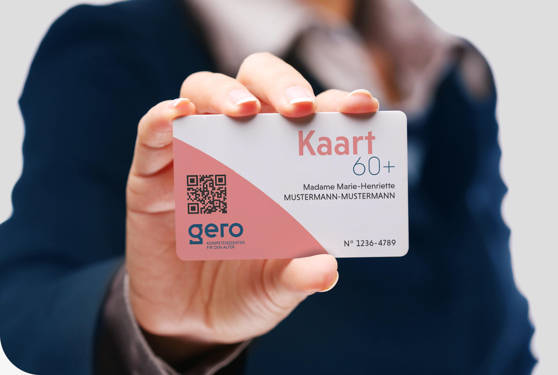 Nouveau design de la carte de membre (Kaart60+) avec un Qr code permettant d'en vérifier la validité