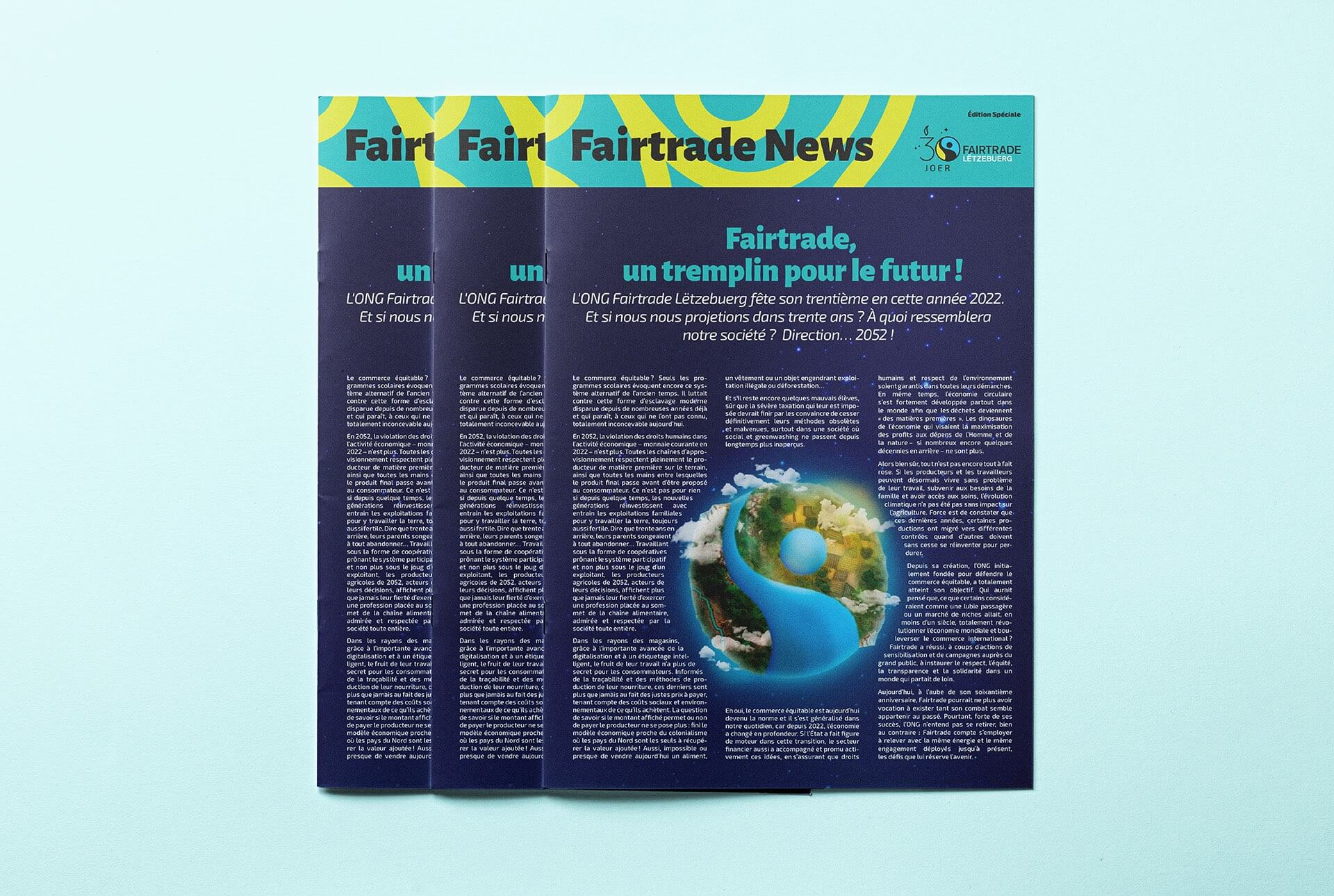 édition spéciale du magazine Fairtrade news à l'occasion des 30 ans de l'ASBL