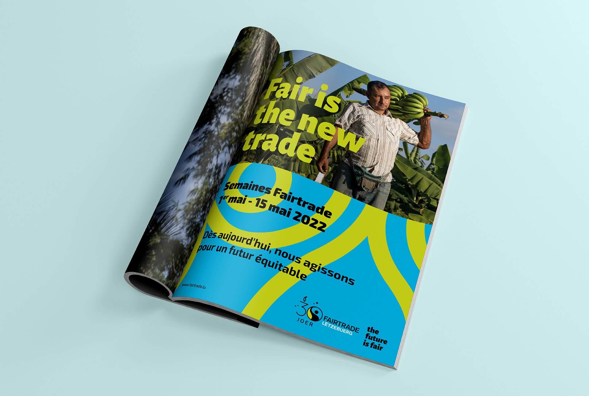 Publicité pleine page pour les semaines Fairtrade