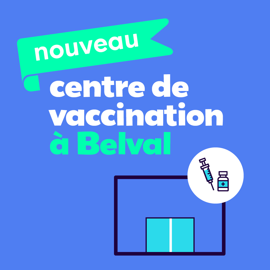 Visuel pour une publication réseaux sociaux sur l'ouverture d'un nouveau centre de vaccination