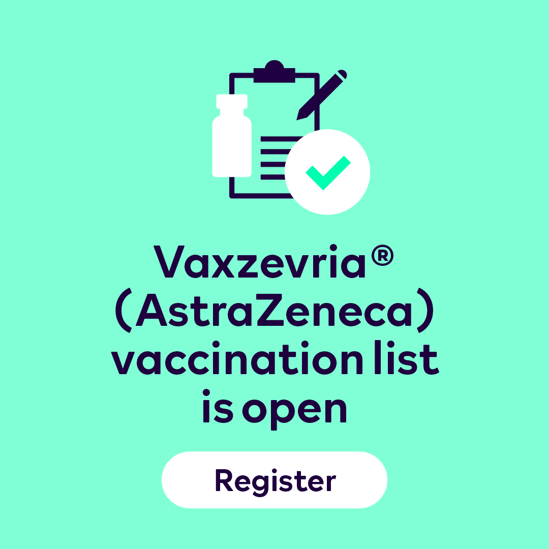 Publication réseaux sociaux sur l'ouverture de la liste d'attente afin de se faire vacciner avec Astra Zeneca